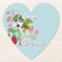 T'amour baie beaucoup sous-verre cœur en papier