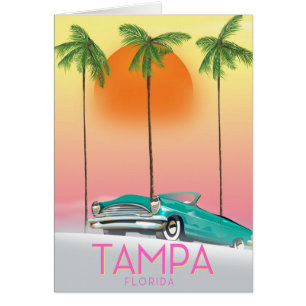 Tampa Florida Vintage style travel poster.
