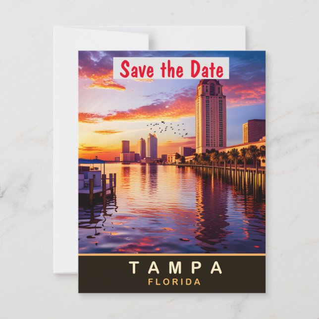 Tampa, Floride, Carte postale de voyage,  (Devant)