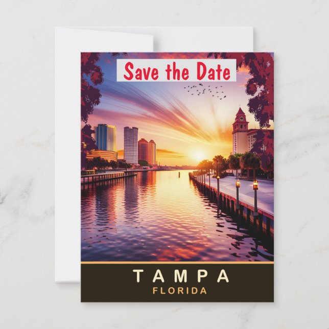 Tampa Waterfront, Floride, Carte Postale de Voyage (Devant)