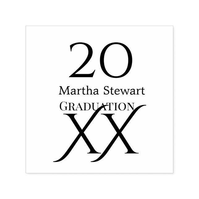 Tampon Auto-encreur 20XX bold le graduation name congrats school year  (Design)