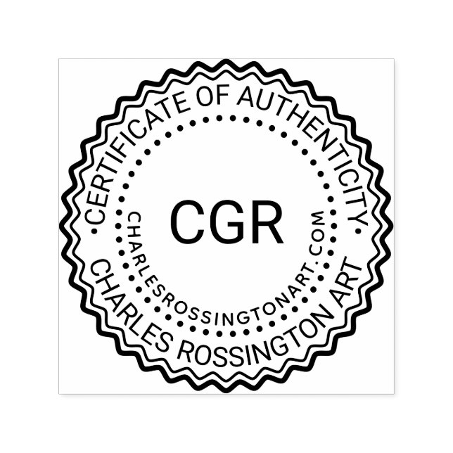 Tampon Auto-encreur 3 Certificat d'authenticité initial #6 Nom URL (Design)