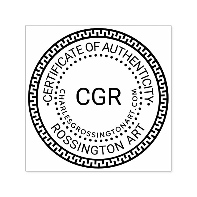 Tampon Auto-encreur 3 Certificat initial d'authenticité Nom de la clé  (Design)