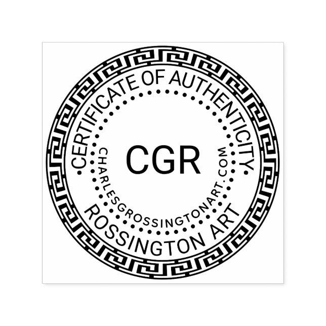 Tampon Auto-encreur 3 Certificat initial d'authenticité Nom URL #4 (Design)