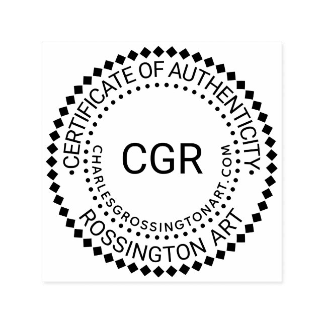 Tampon Auto-encreur 3 Certificat initial d'authenticité Nom URL #6 (Design)