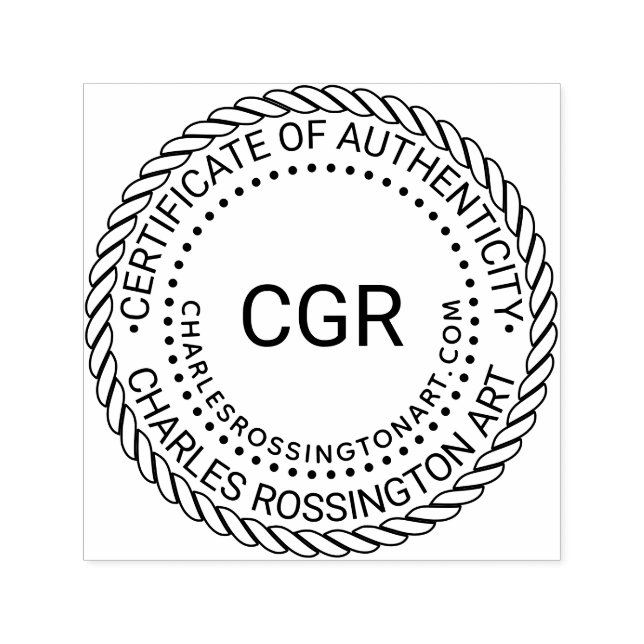 Tampon Auto-encreur 3 Init "Certificat d'authenticité" #5 Nom URL (Design)