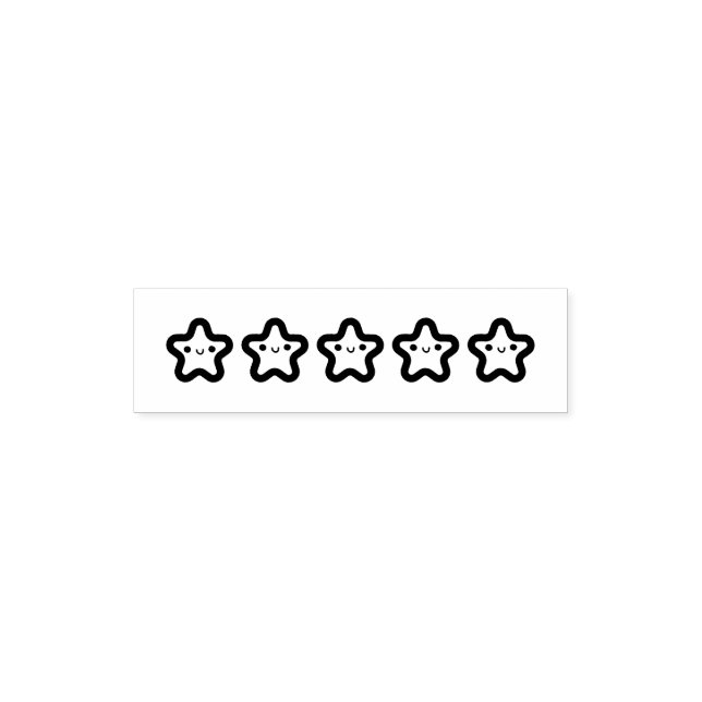 Tampon Auto-encreur 5 Star Smiling Stars Rating (Design)