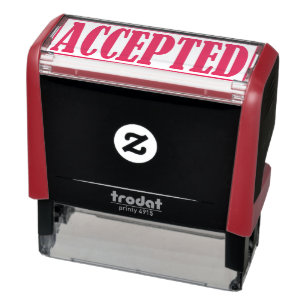 Tampon Auto-encreur Accepté approuvé Business Office encadré simple