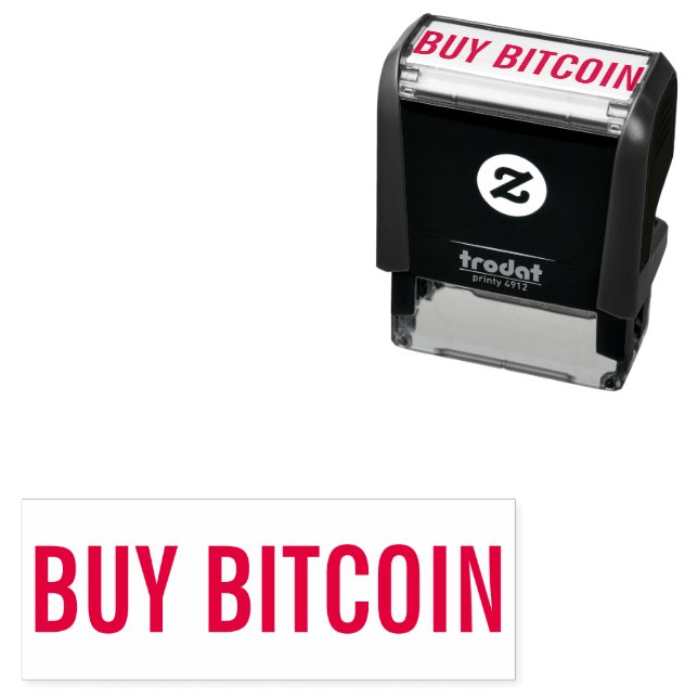 TAMPON AUTO-ENCREUR  ACHETER DU BITCOIN (En situation)
