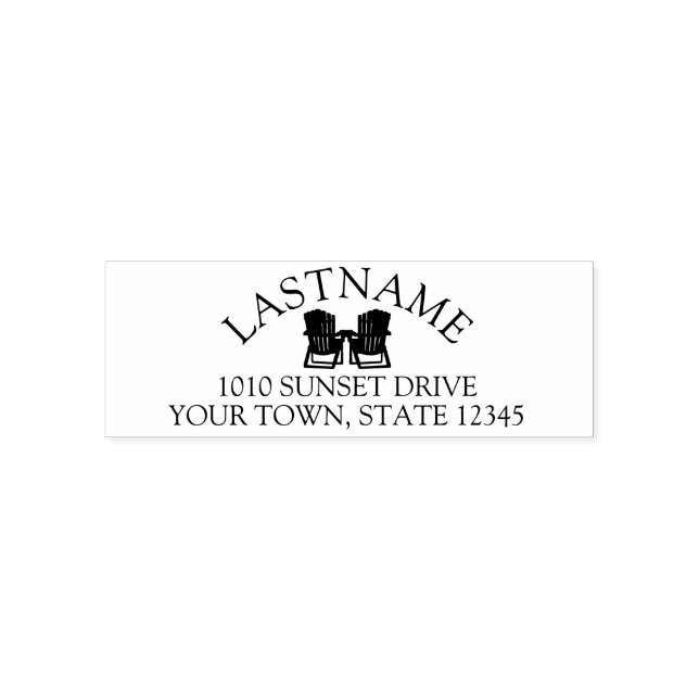 Tampon Auto-encreur Adirondack Chaises Adresse (Design)