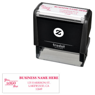 Tampon Auto-encreur Adresse commerciale simple avec logo Adresse de re
