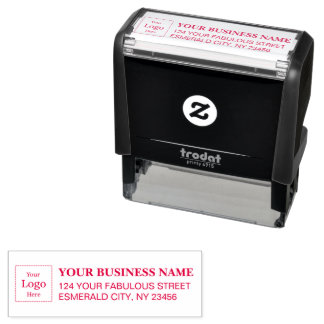 Tampon Auto-encreur Adresse commerciale simple avec logo Adresse de re