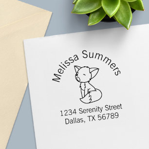 Tampon Auto-encreur Adresse de l'arc Sleepy Little Fox