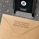 Tampon Auto-encreur Adresse de l'expéditeur | Machine à écrire Vintage<br><div class="desc">Un simple modèle d'adresse de retour personnalisé minimaliste dans une typographie vintage de type machine à écrire qui peut être facilement mis à jour avec votre nom et adresse.</div>