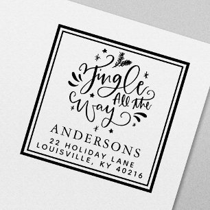 Tampon Auto-encreur Adresse de Noël Jingle All The Way