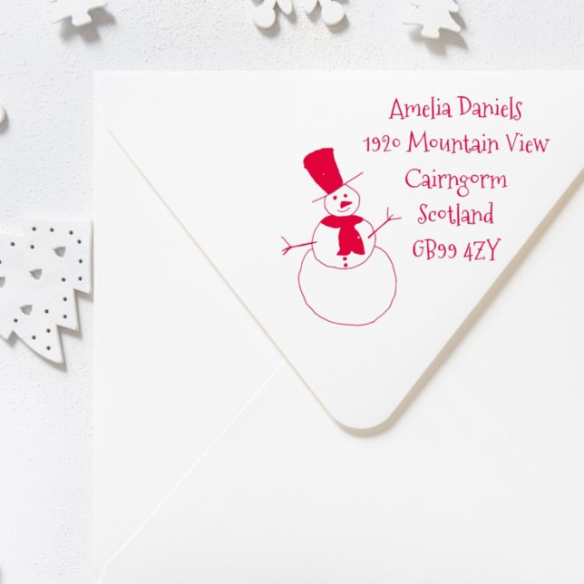 Tampon Auto-encreur Adresse de Noël personnalisée (Créateur téléchargé)