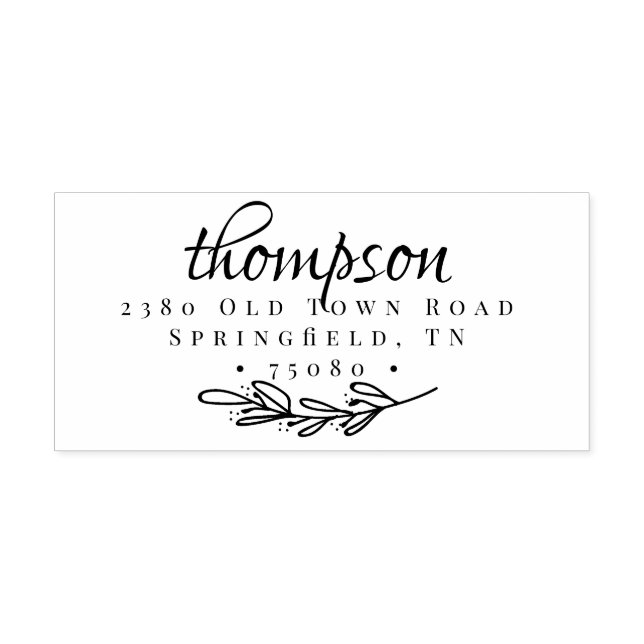 Tampon Auto-encreur Adresse de retour Auto-Encre Timbre Arbres Sprig (Design)