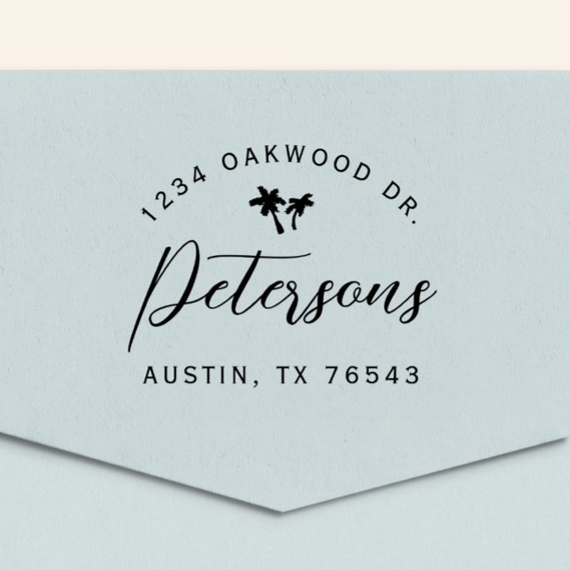 Tampon Auto-encreur Adresse de retour Beachy moderne Stamp auto-encast (Créateur téléchargé)