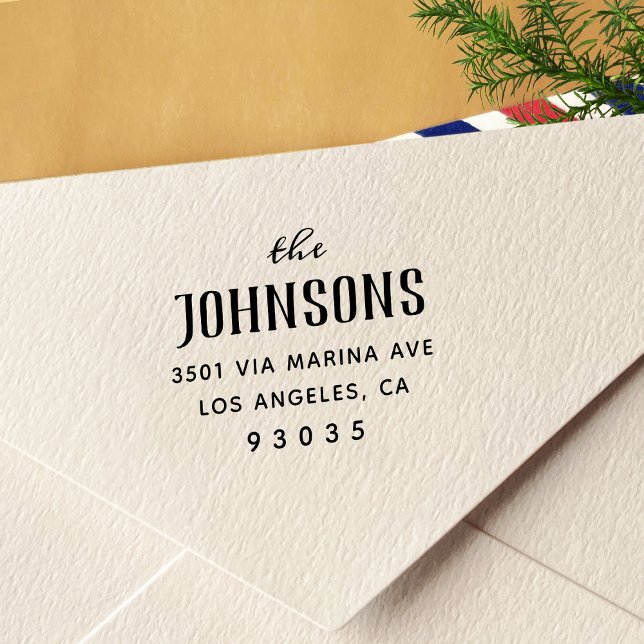 Tampon Auto-encreur Adresse de retour classique simple (Créateur téléchargé)