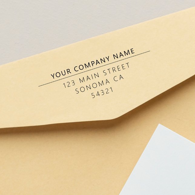 Tampon Auto-encreur Adresse de retour d'affaires personnalisée moderne (Créateur téléchargé)