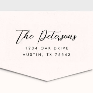 Tampon Auto-encreur Adresse de retour de calligraphie classique