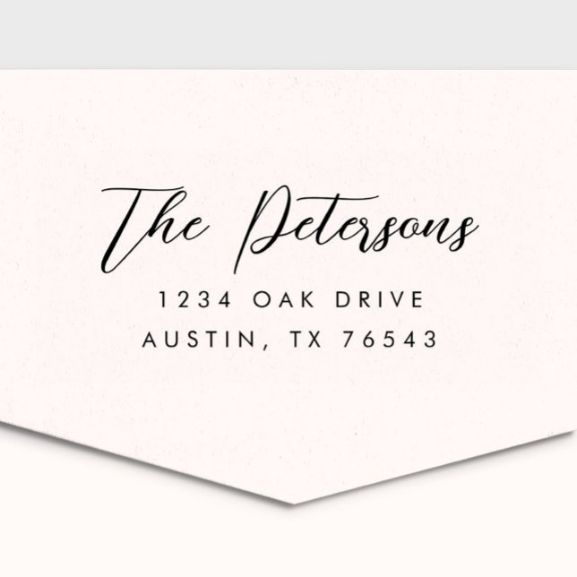 Tampon Auto-encreur Adresse de retour de calligraphie classique (Créateur téléchargé)