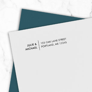 Tampon Auto-encreur Adresse de retour de deux noms de ligne moderne