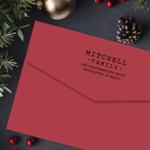 Tampon Auto-encreur Adresse de retour de famille personnalisée de mac