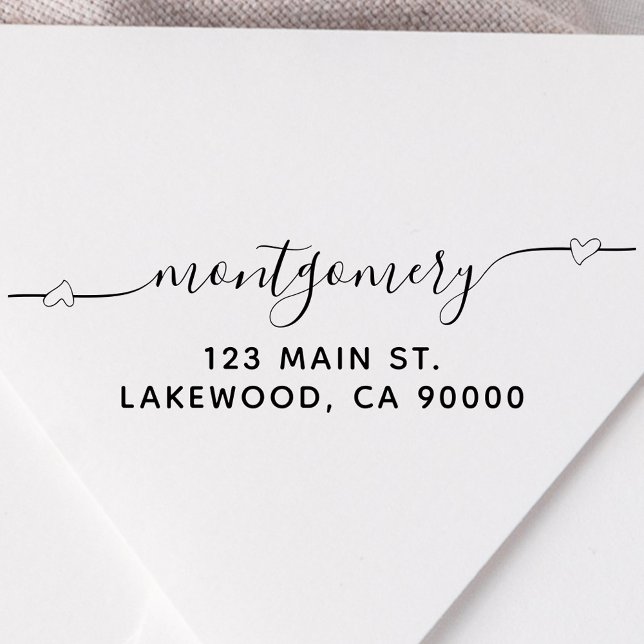 Tampon Auto-encreur Adresse de retour de la calligraphie de script car (Créateur téléchargé)