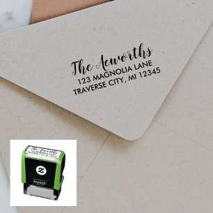 Tampon Auto-encreur Adresse de retour de la famille