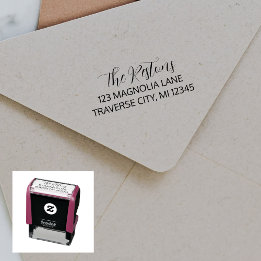 Tampon Auto-encreur Adresse de retour de la famille
