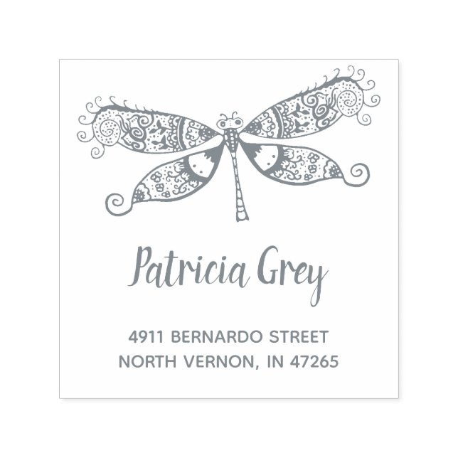 Tampon Auto-encreur Adresse de retour de libellules en gros personnali (Design)