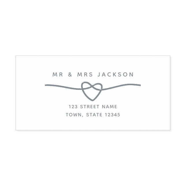 Tampon Auto-encreur Adresse de retour de mariage simple (Design)