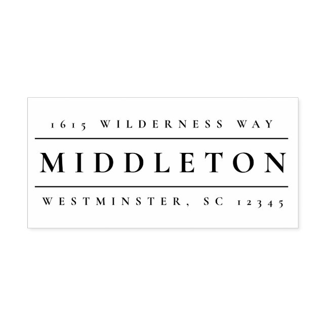 Tampon Auto-encreur Adresse de retour de nom classique (Design)