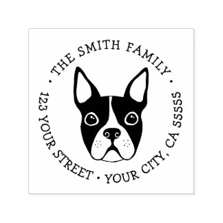 Tampon Auto-encreur Adresse de retour de police de caractères fantaisi