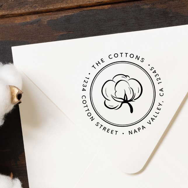 Tampon Auto-encreur Adresse de retour de poupée de coton (Créateur téléchargé)