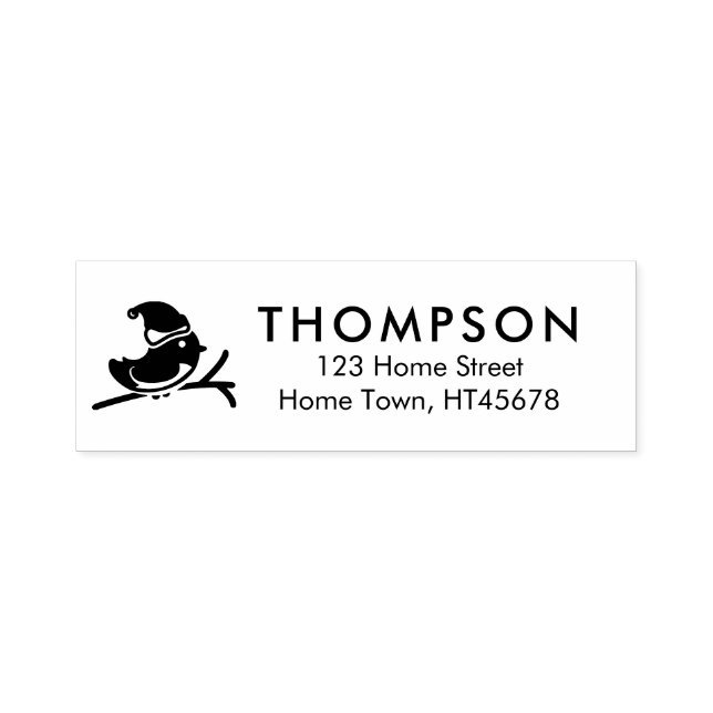 Tampon Auto-encreur Adresse de retour de Robin de vacances (Design)