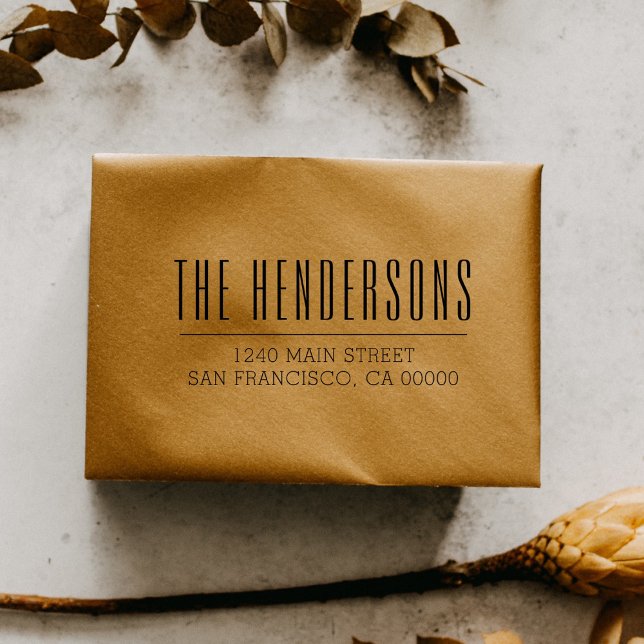 Tampon Auto-encreur Adresse de retour de script Bold élégant et modern (Créateur téléchargé)