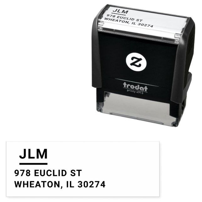 Tampon Auto-encreur Adresse de retour Décontracté en gras non officiel (En situation)