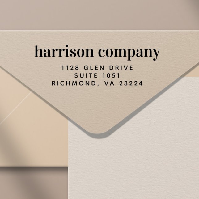 Tampon Auto-encreur Adresse de retour d'entreprise moderne (Créateur téléchargé)