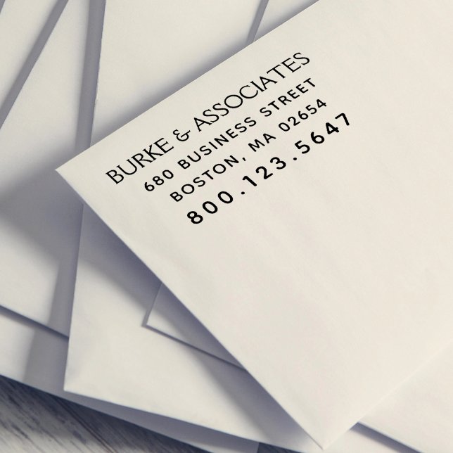 Tampon Auto-encreur Adresse de retour d'entreprise simple (Simple Business Return Address Self-inking Stamp)