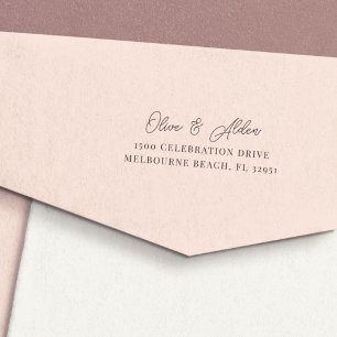 Tampon Auto-encreur Adresse de retour des couples de script moderne