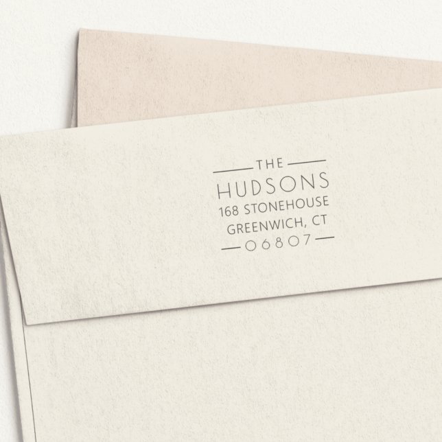 Tampon Auto-encreur Adresse de retour des lignes classiques (Créateur téléchargé)