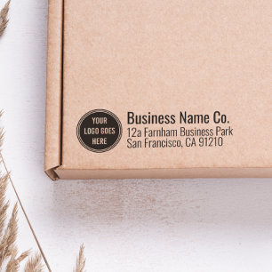 Tampon Auto-encreur Adresse de retour du logo professionnel personnali