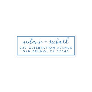 Tampon Auto-encreur Adresse de retour du mariage pour les cartes RSVP
