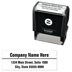 Tampon Auto-encreur Adresse de retour du Modèle de texte de police Bus