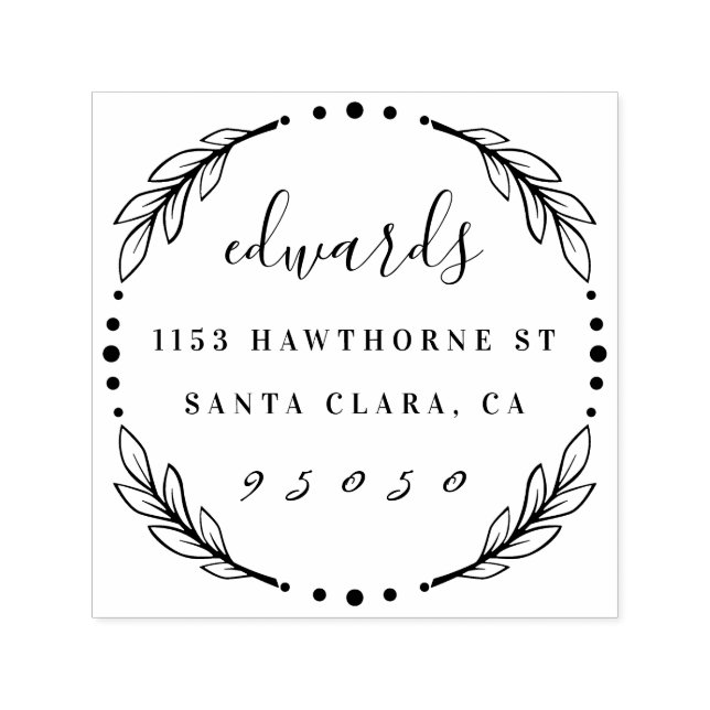 Tampon Auto-encreur Adresse de retour du script de courroie moderne pe (Design)