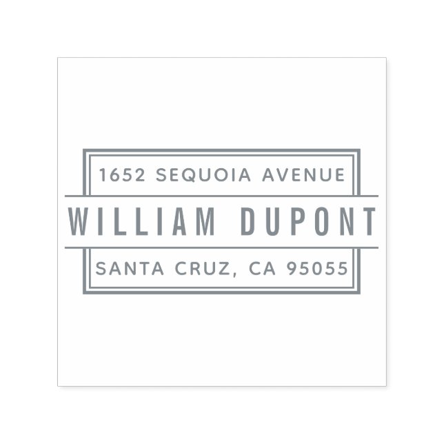 Tampon Auto-encreur Adresse de retour d'une seule personne rectangulai (Design)