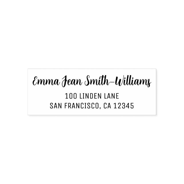 Tampon Auto-encreur Adresse de retour | Élégant script de calligraphie (Design)