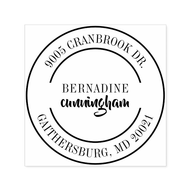 Tampon Auto-encreur Adresse de retour élégante professionnelle (Design)